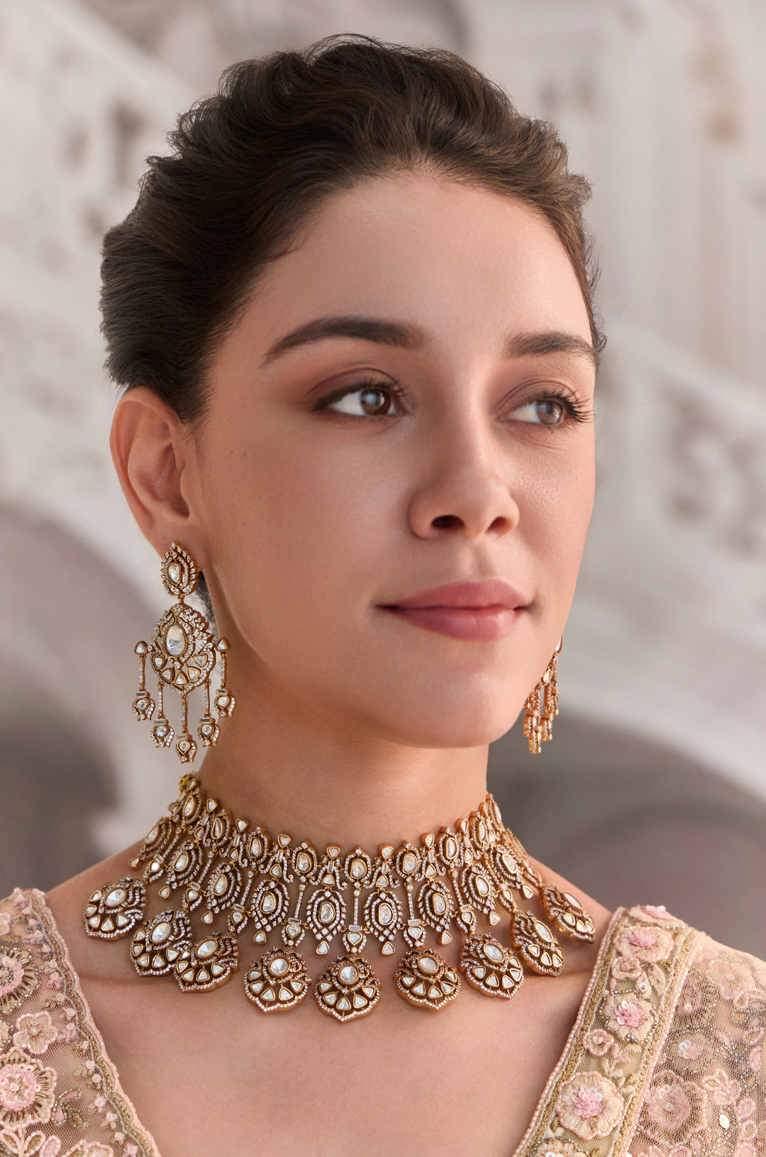 Ameira Polki Necklace Set