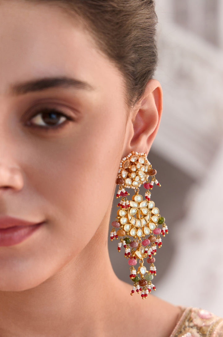 Rangoli Kundan Earrings