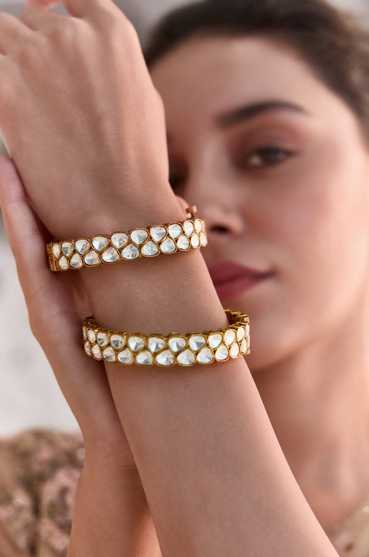 Abisha Polki Bangles - Set of 2