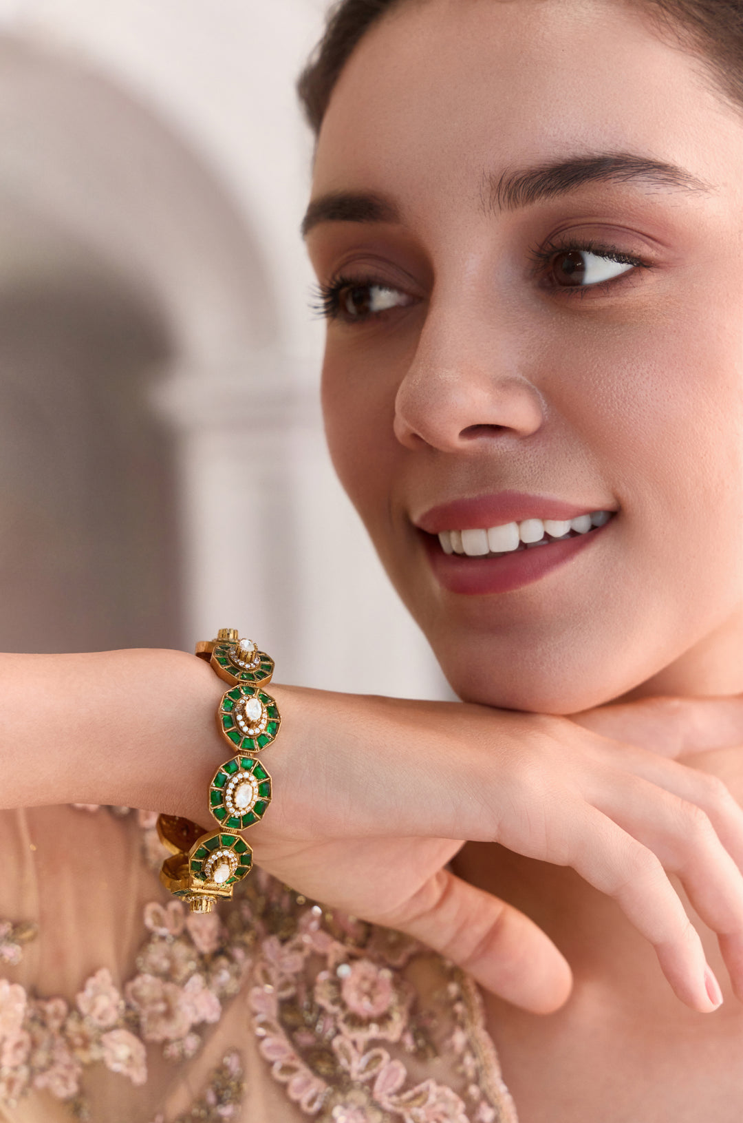 Rati Green Polki Bangle