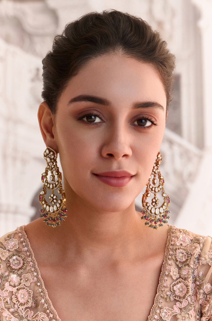 Nayra Pink Polki Earrings