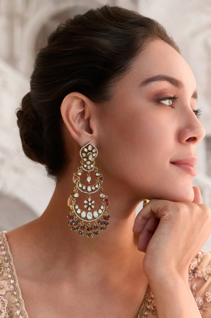 Nayra Pink Polki Earrings
