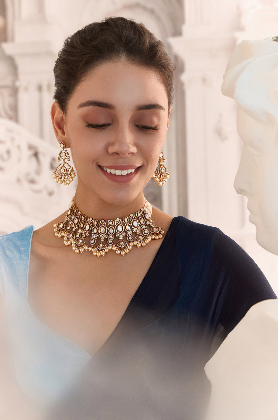 Gargi Polki And Pearl Necklace Set