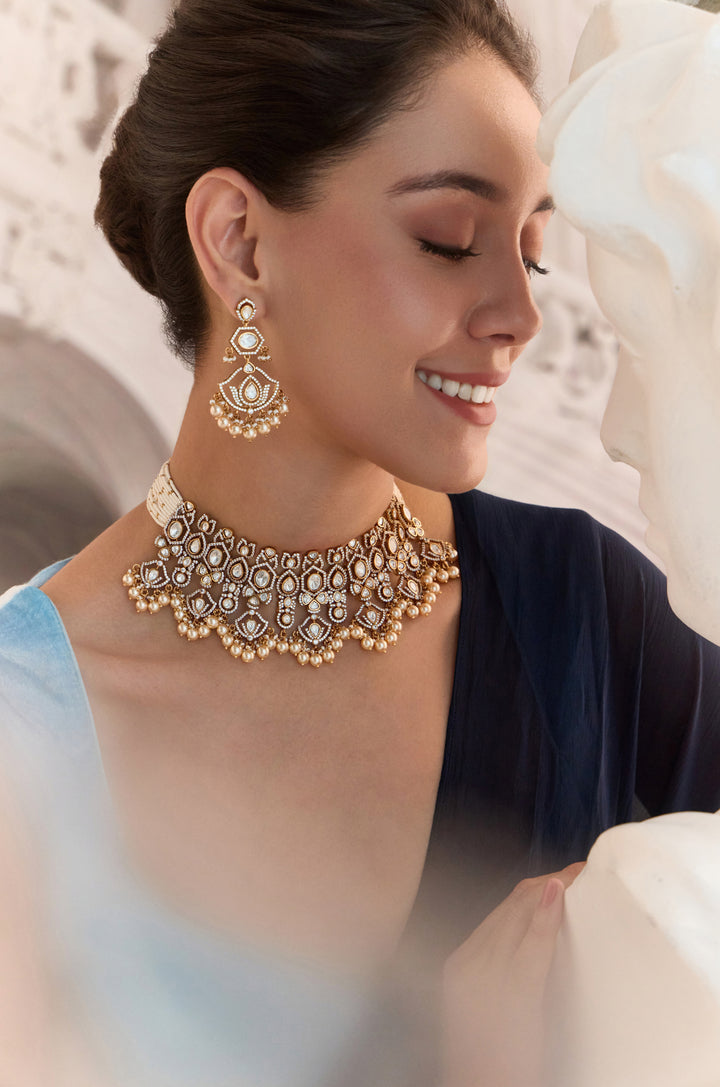Gargi Polki And Pearl Necklace Set