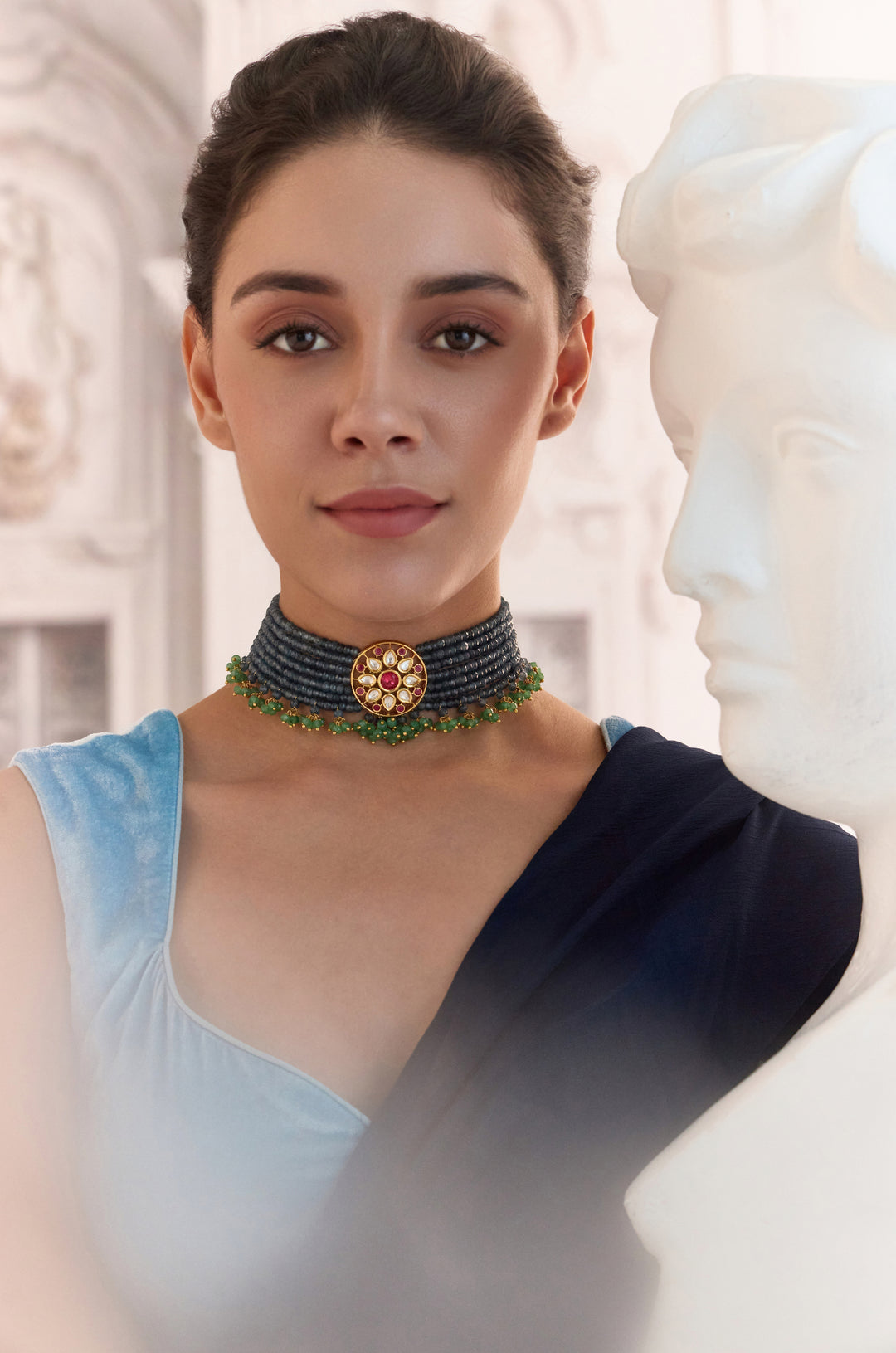 Riva Blue Choker Necklace
