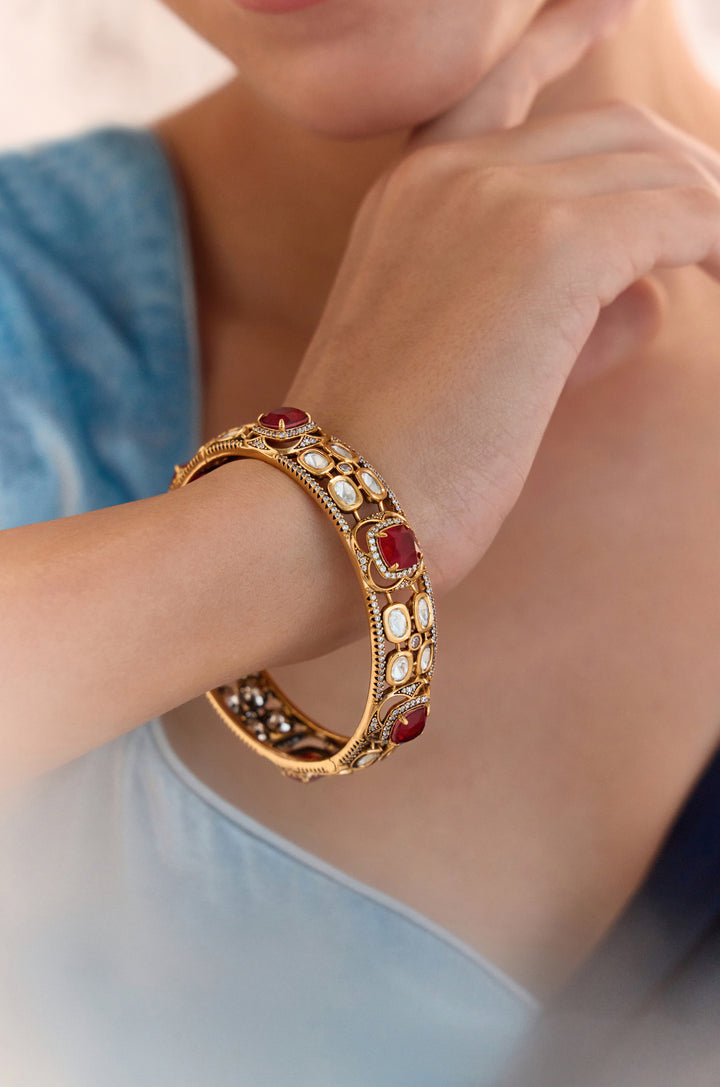 Forum Red Polki Bangle