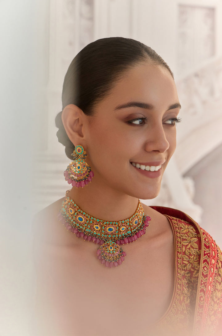 Shagufta Kundan Necklace Set