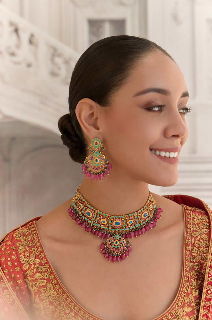Shagufta Kundan Necklace Set