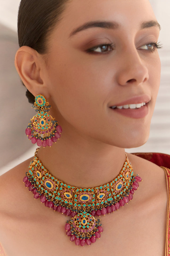 Shagufta Kundan Necklace Set