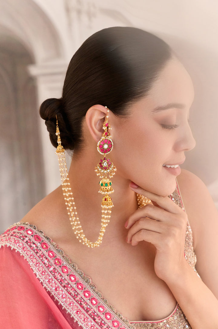 Kuhu Statement Kundan Earrings