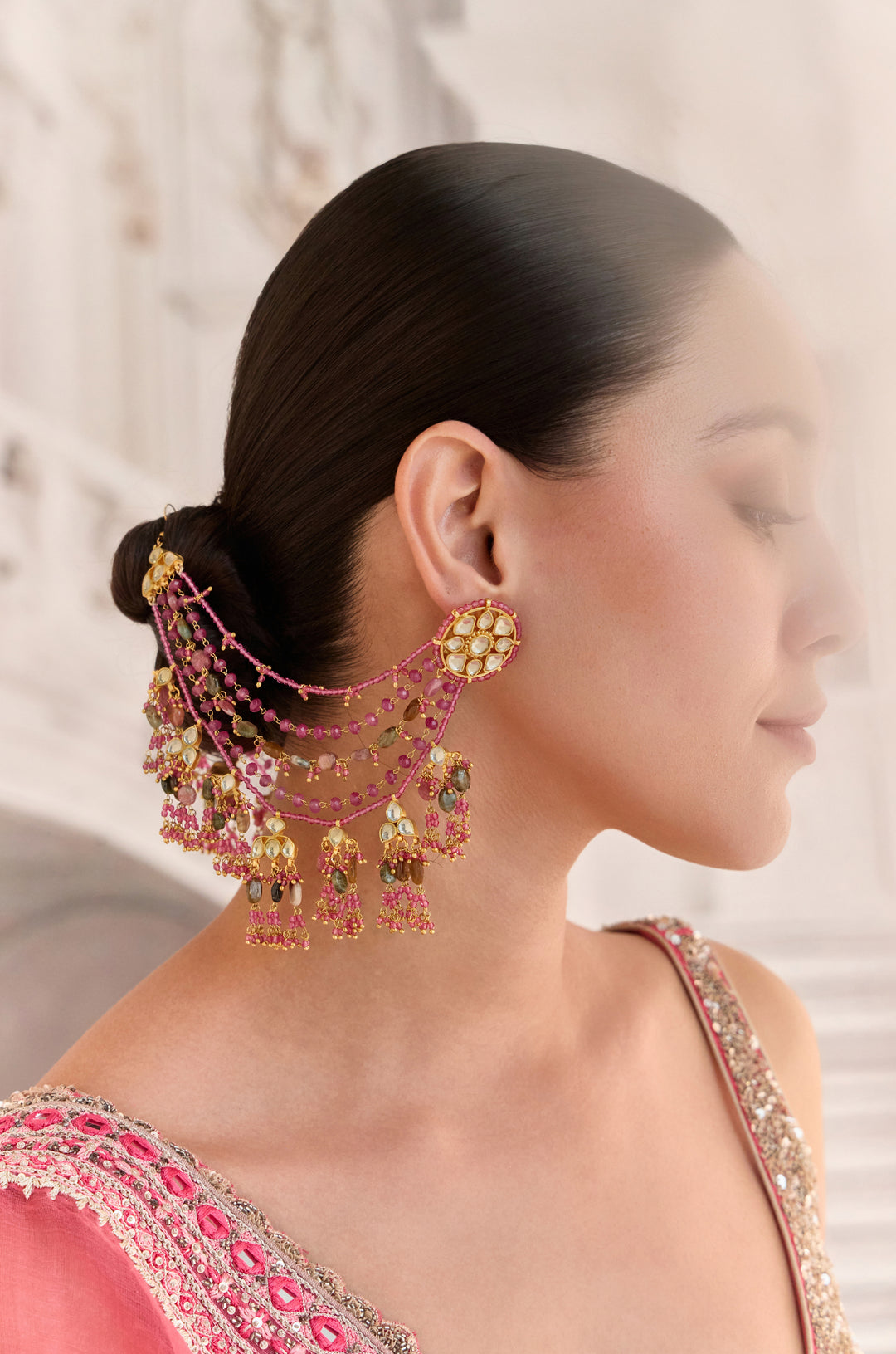 Gulrukh Multicolored Kundan Earrings