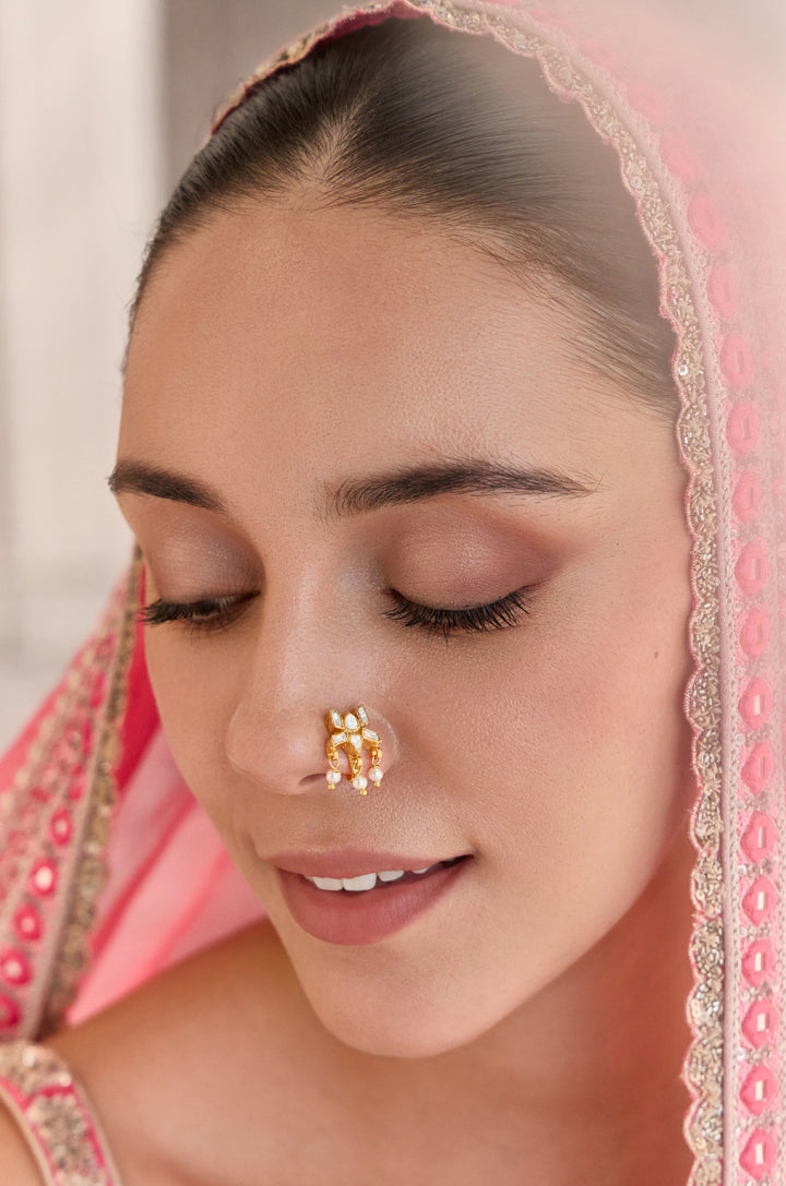 Arshia Silver Polki Nosepin