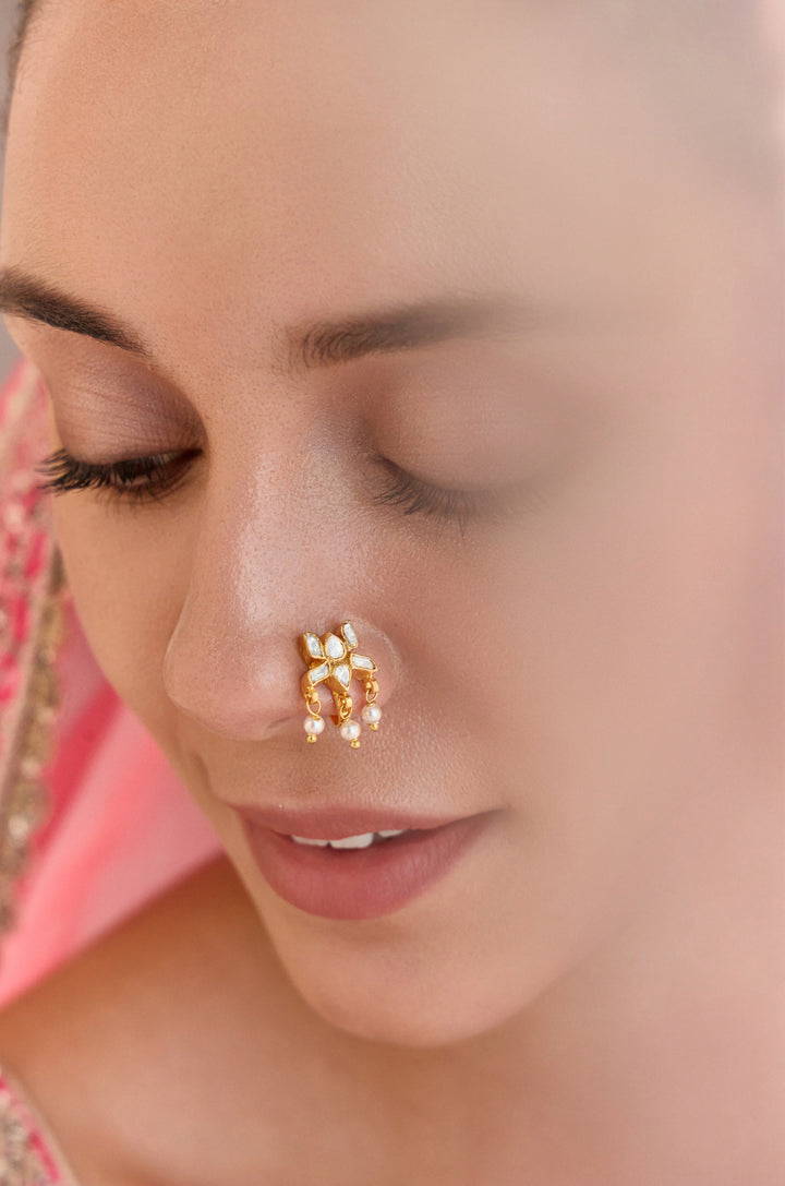 Arshia Silver Polki Nosepin