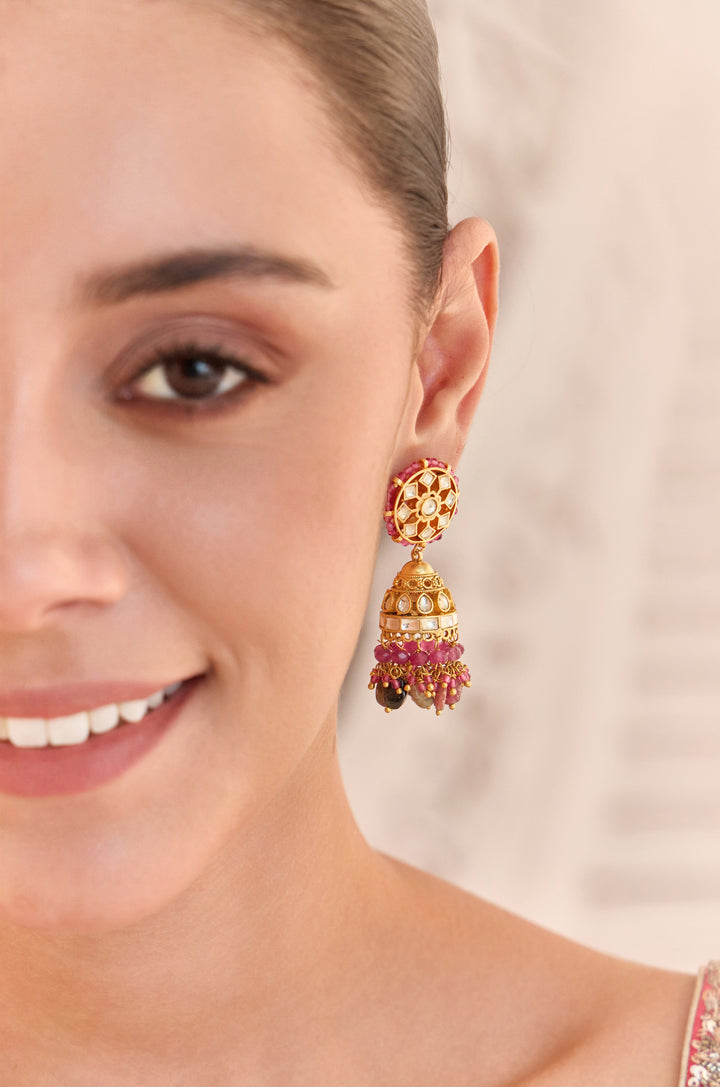 Urmi Kundan Jhumka Earrings