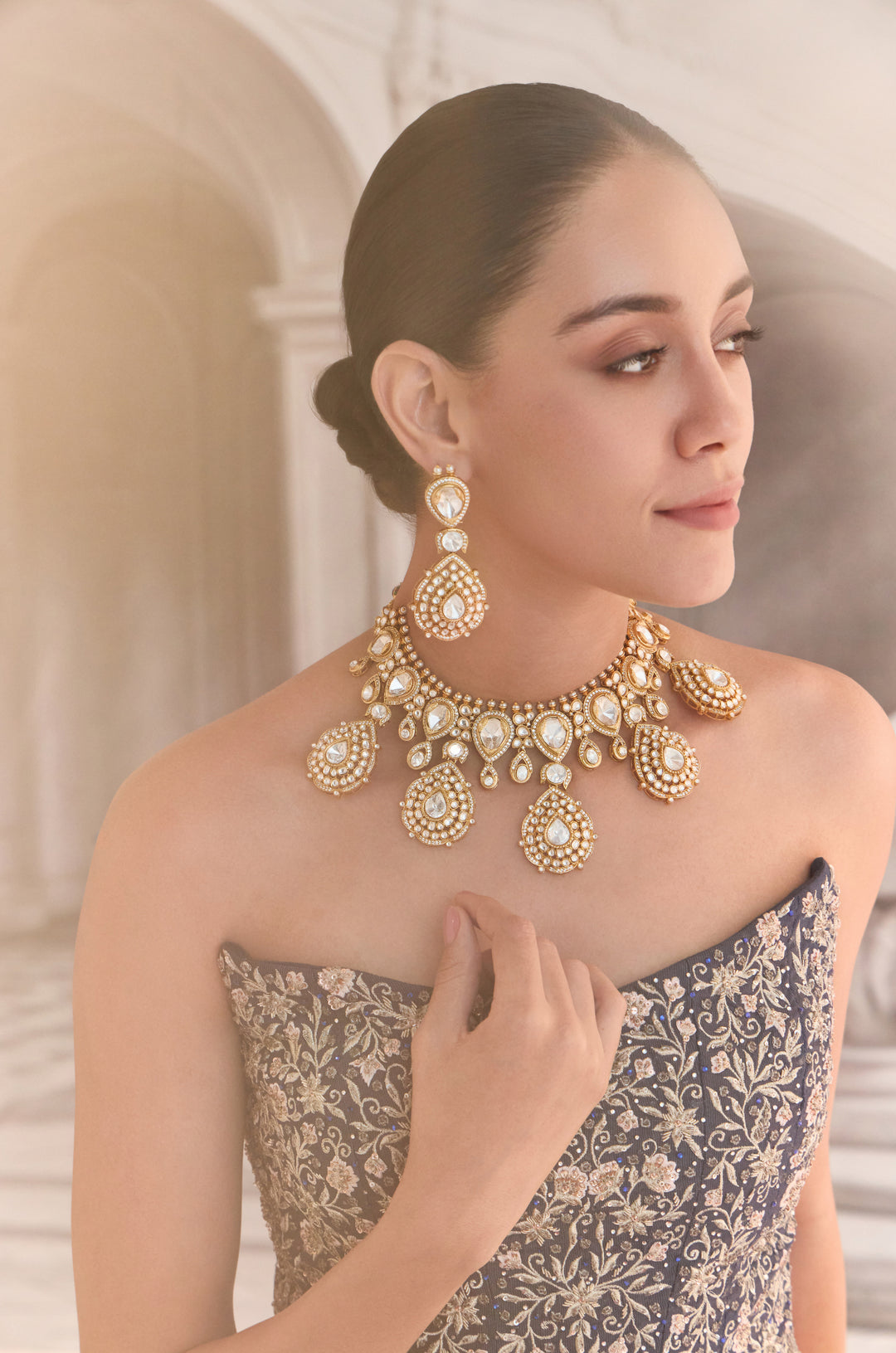 Aarisha Polki Necklace Set