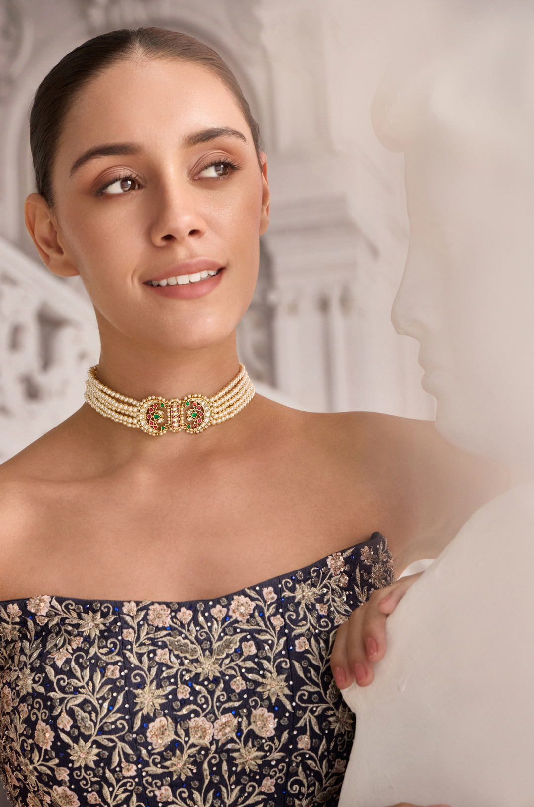 Zareen Kundan And Pearls Necklace