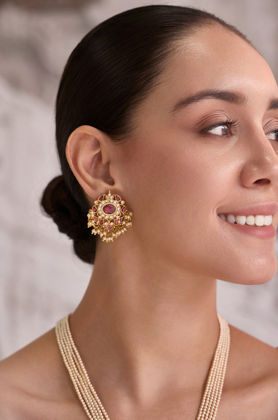 Eira Red Kundan Necklace Set