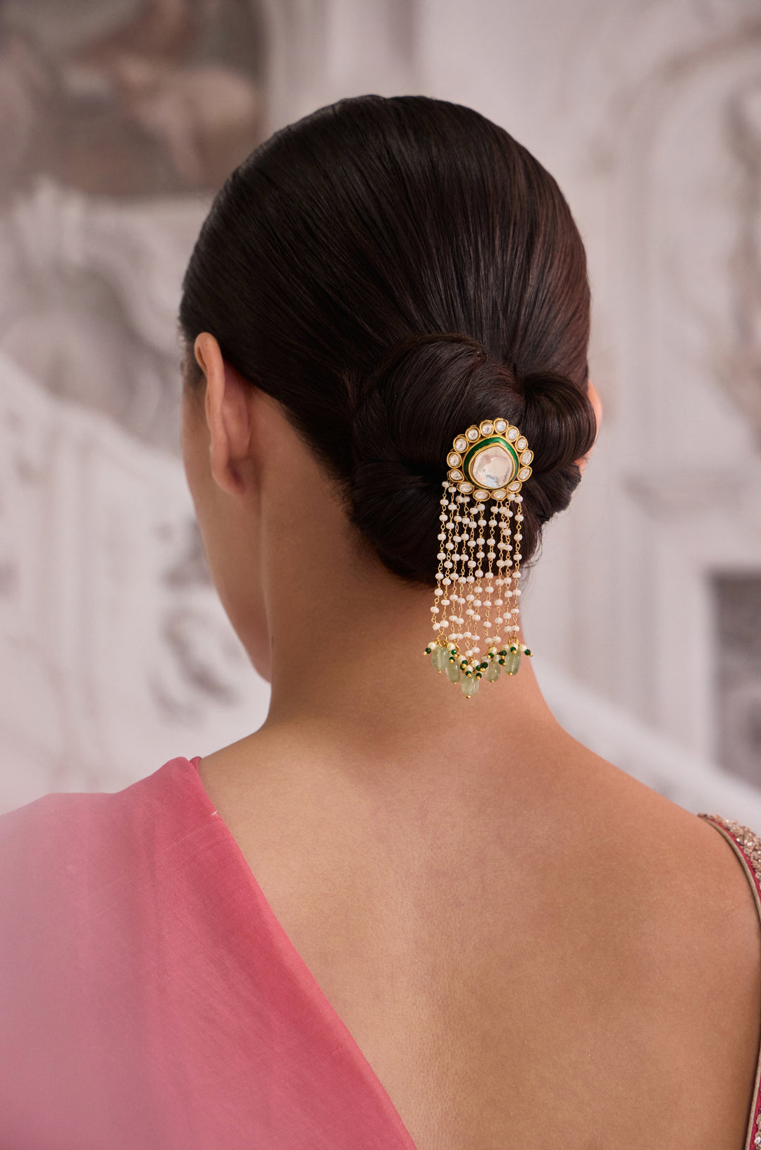 Orrisa Green Polki Braidpin