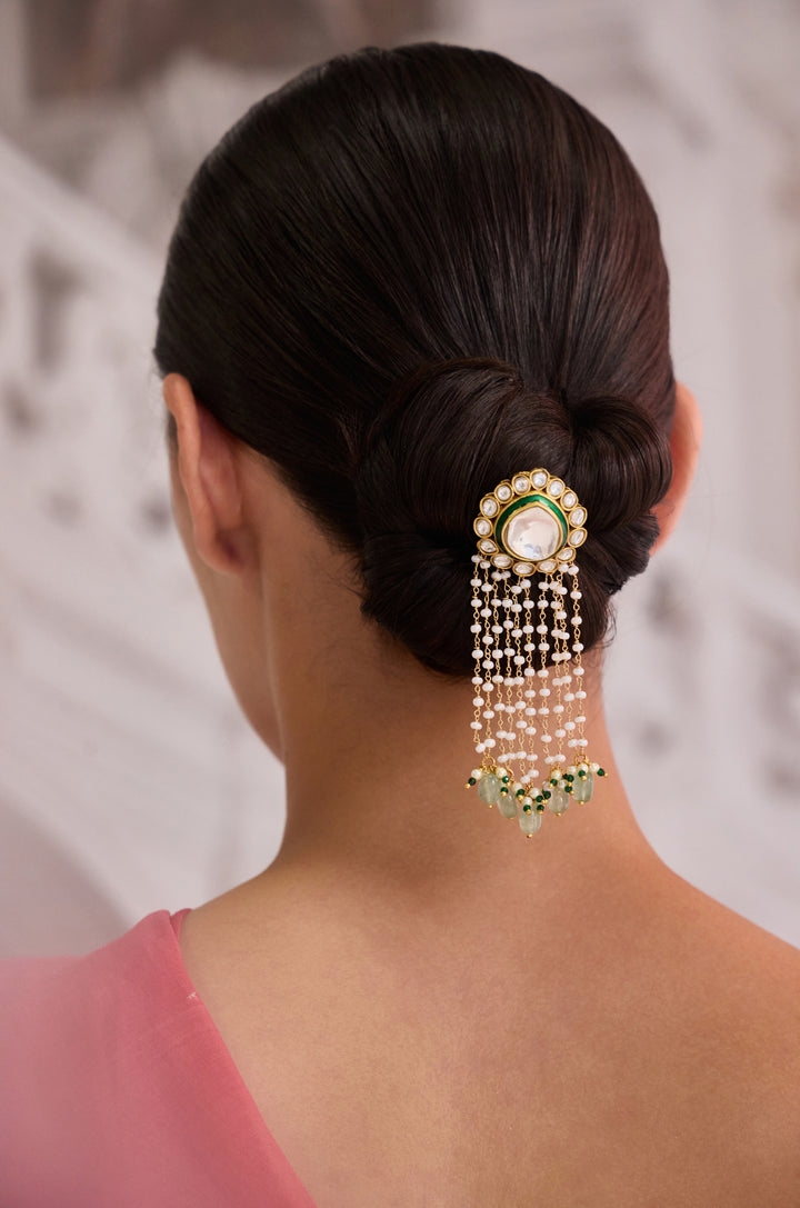 Orrisa Green Polki Braidpin