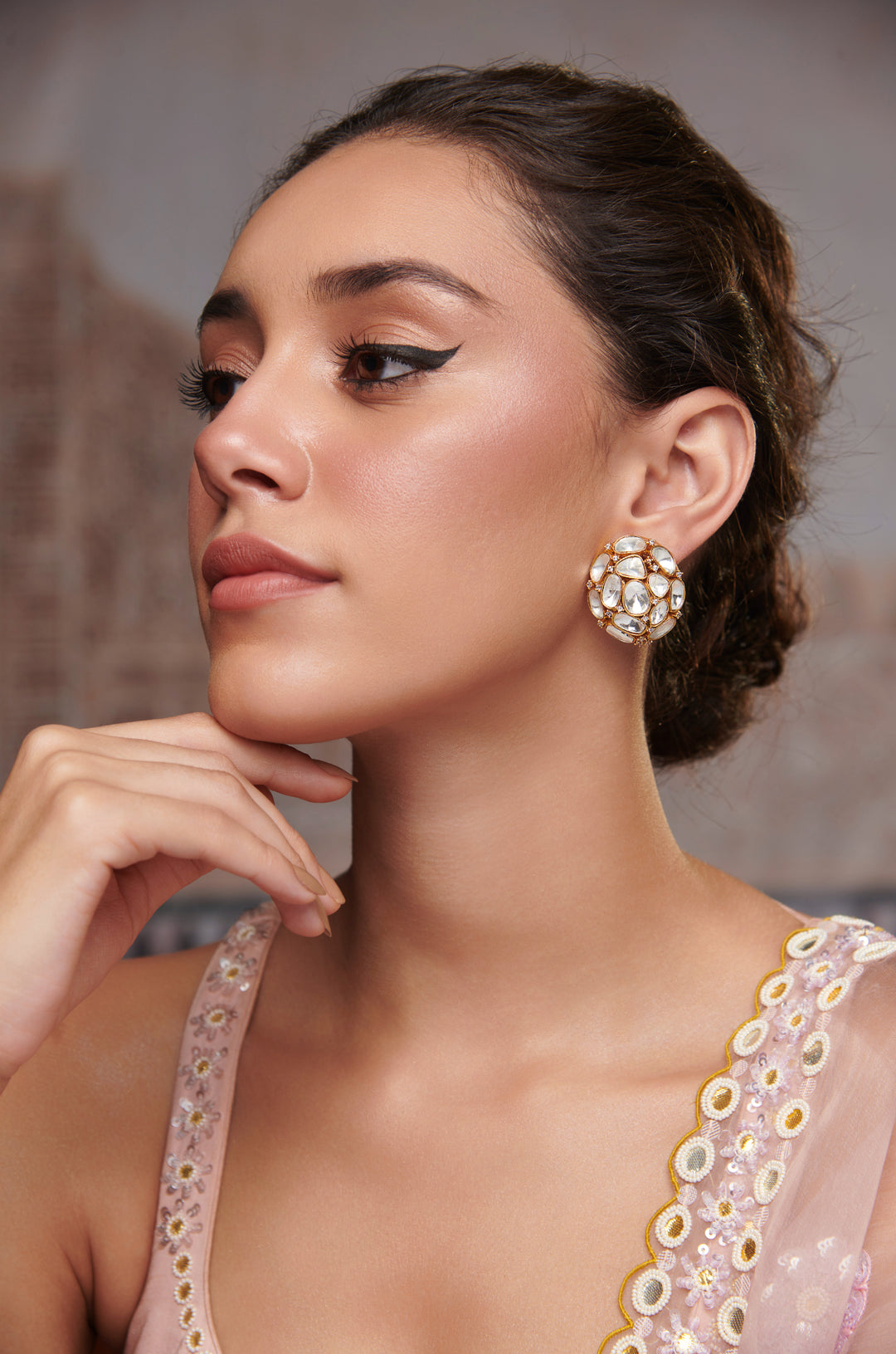 Yashti Victorian Polki Studs