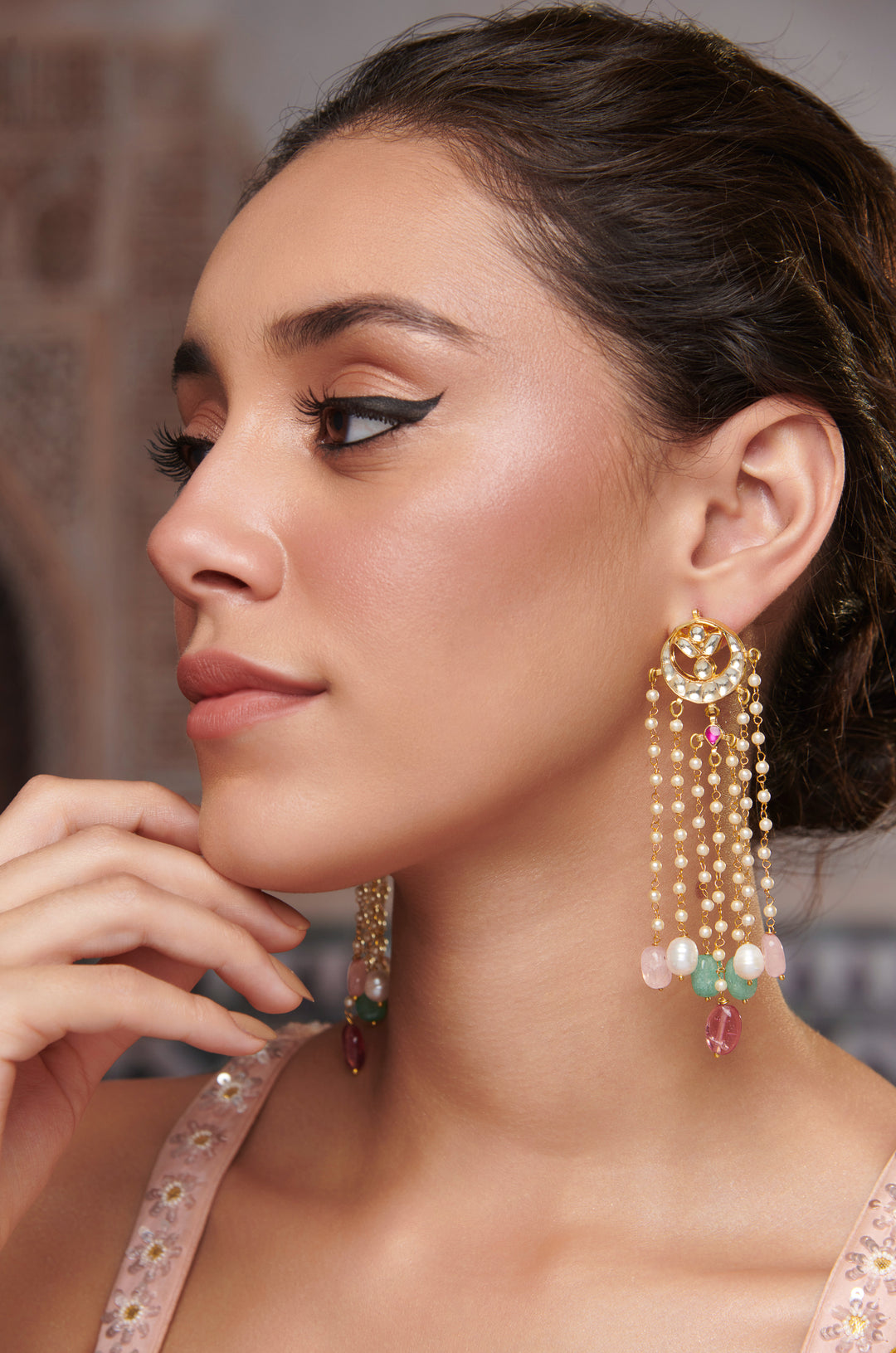 Aasita Kundan Danglers Earrings