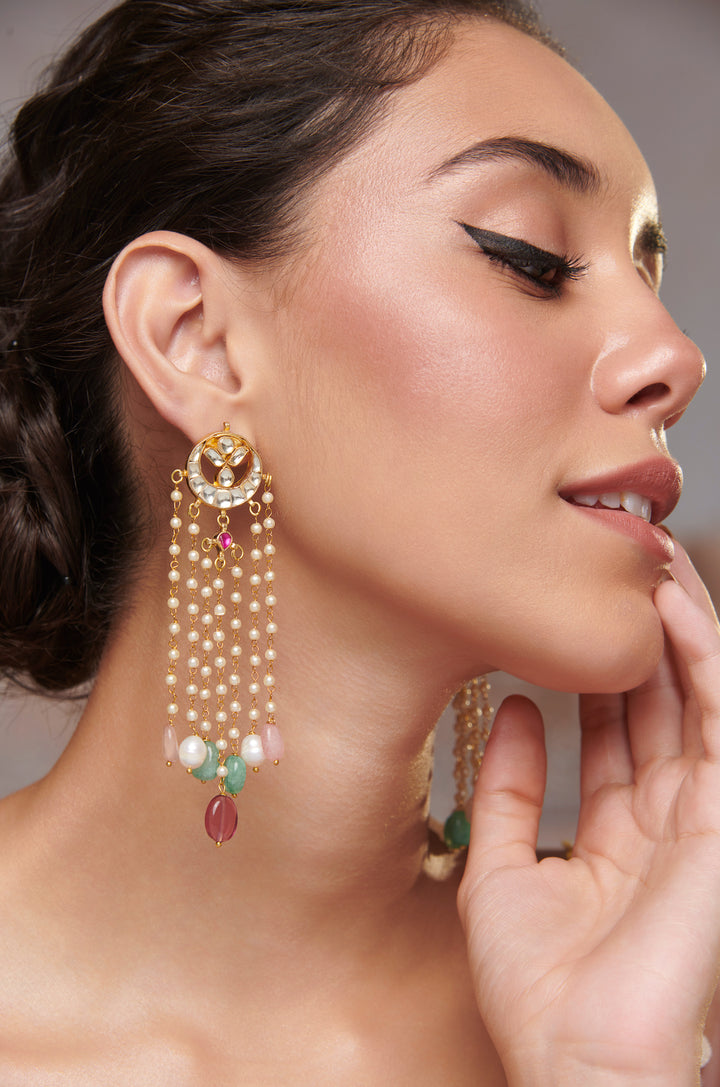 Aasita Kundan Danglers Earrings