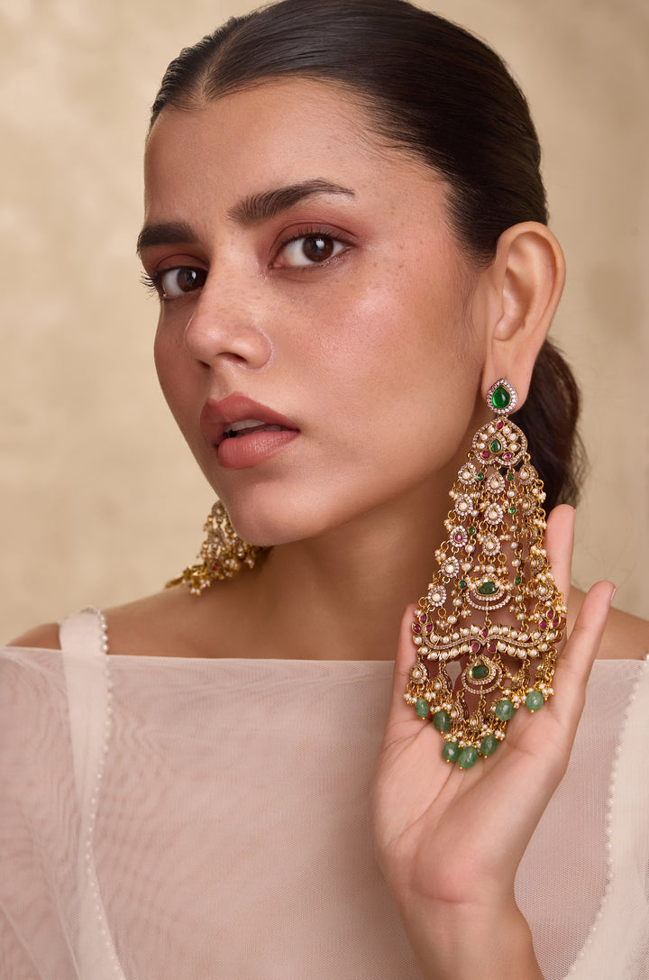 Tavisha Polki Chandbala Earrings