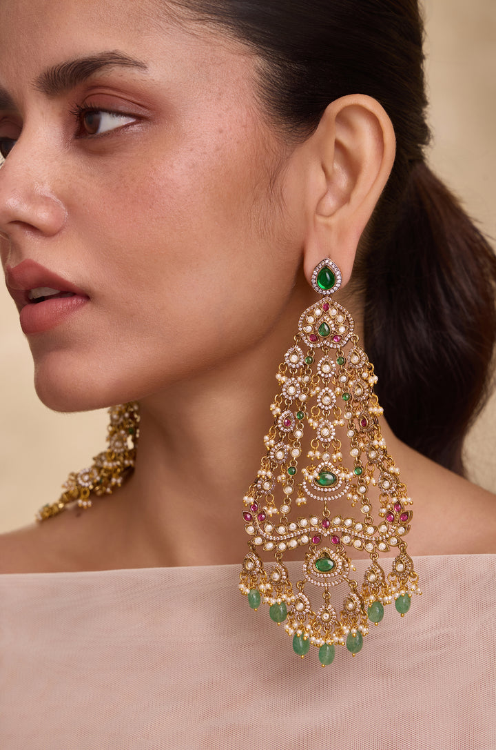 Tavisha Polki Chandbala Earrings