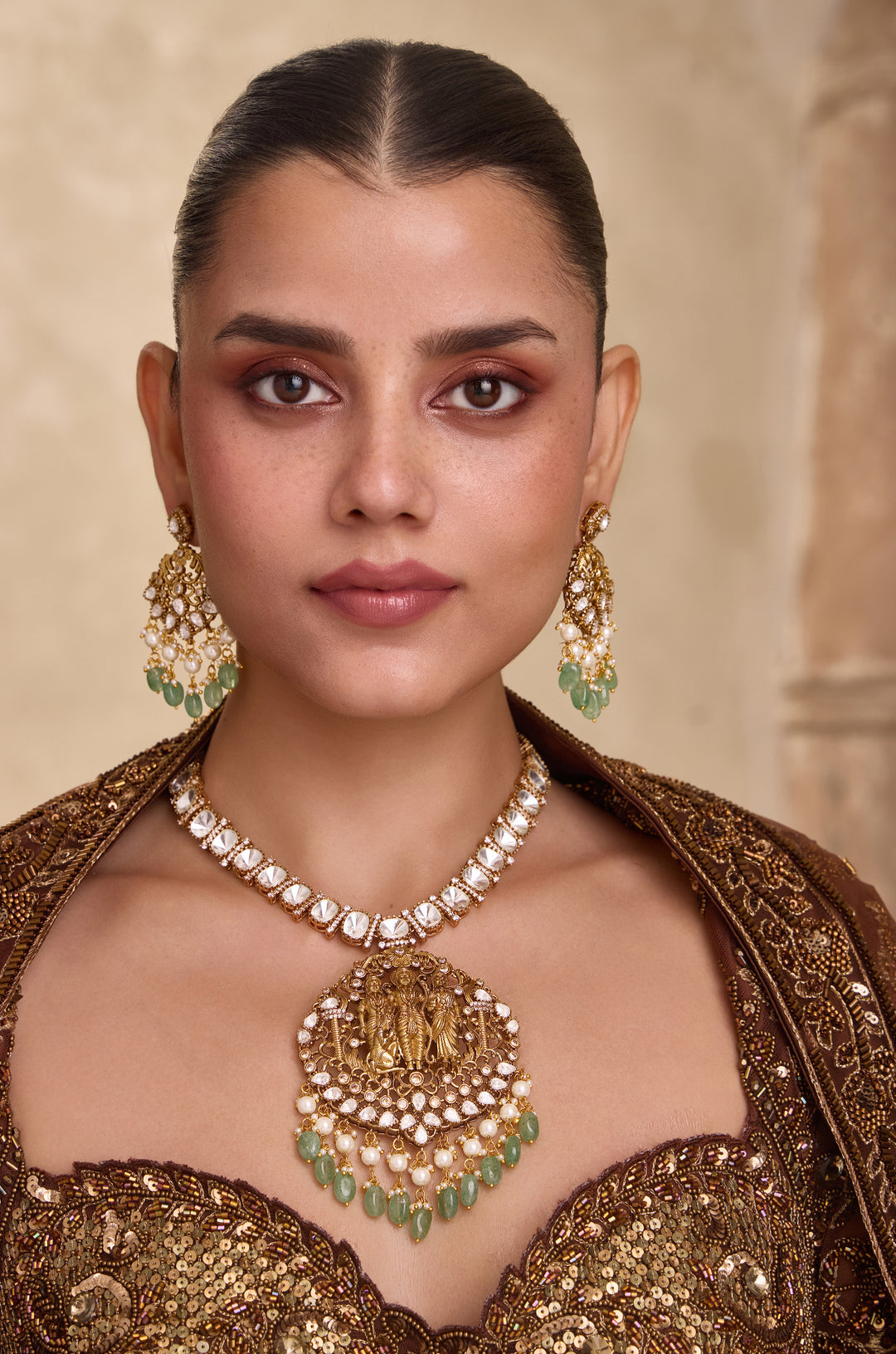 Zaeya Polki Ram Darbaar Necklace Set