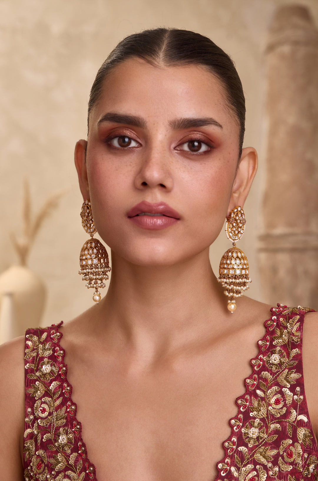 Jharna Polki Jhumka Earrings