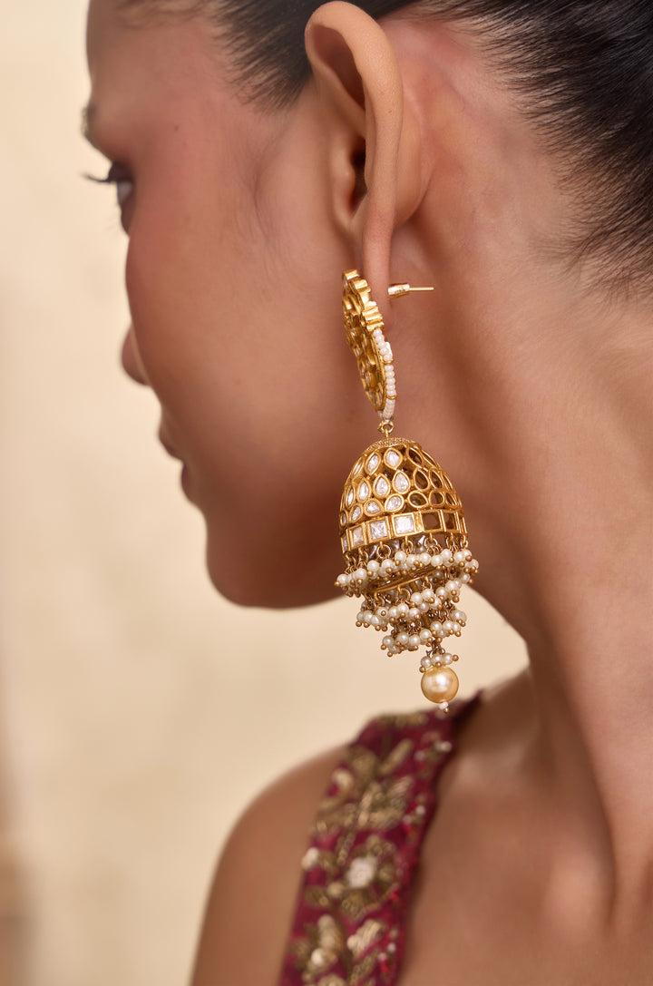 Jharna Polki Jhumka Earrings