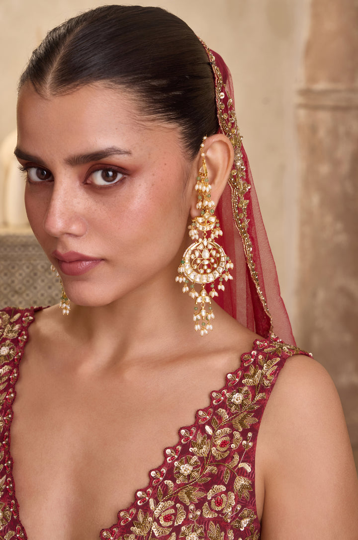 Aira Kundan Chandbali Earrings