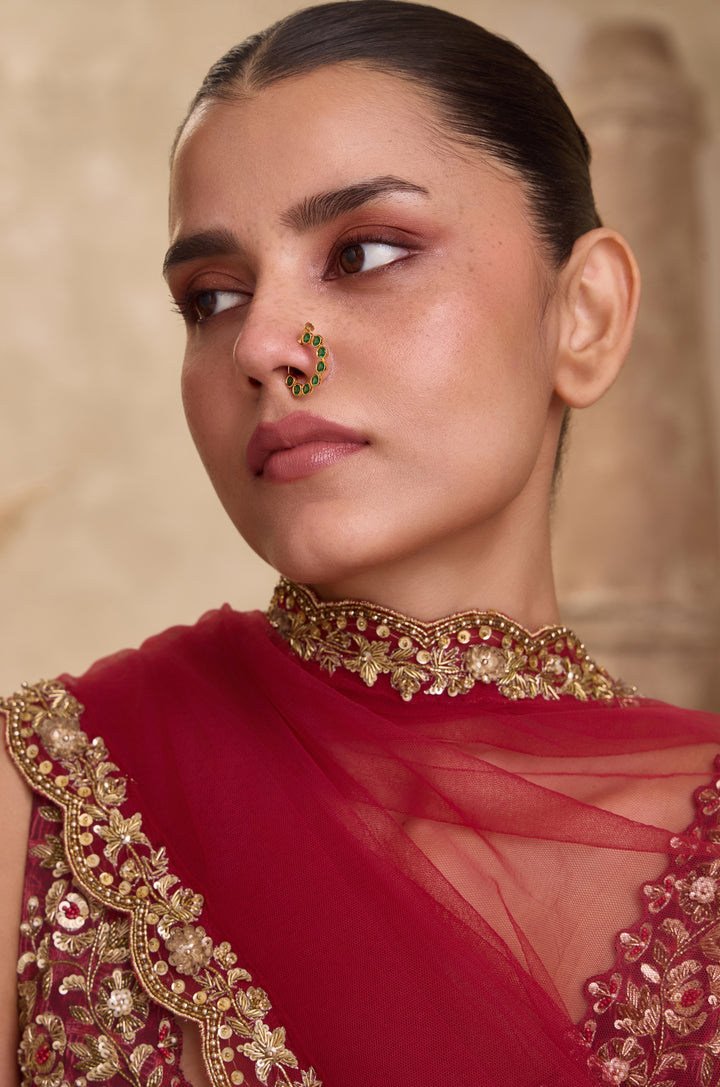 Gulrukh Green Nosepin