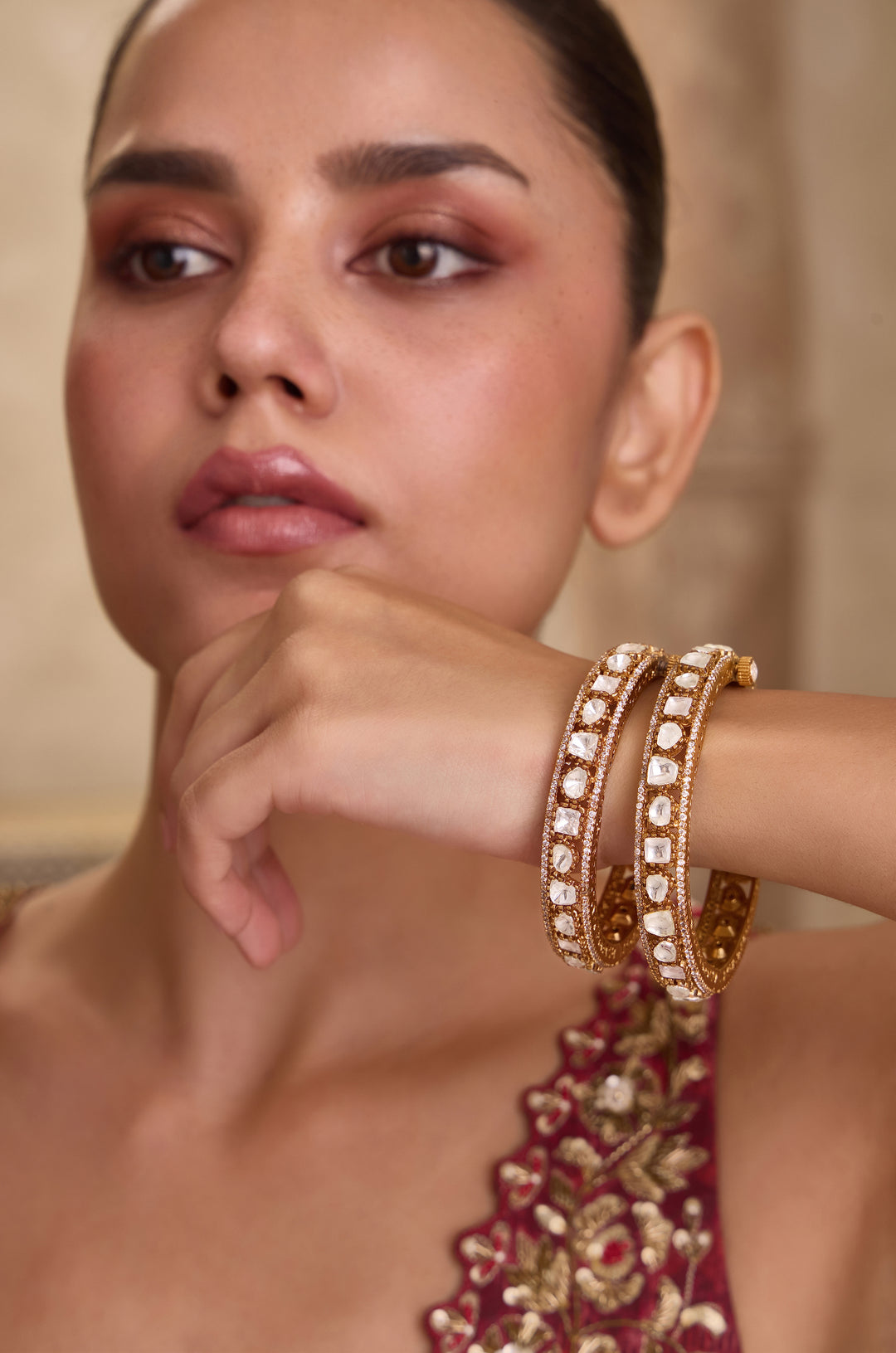 Henna Polki Bangles - Set of 2