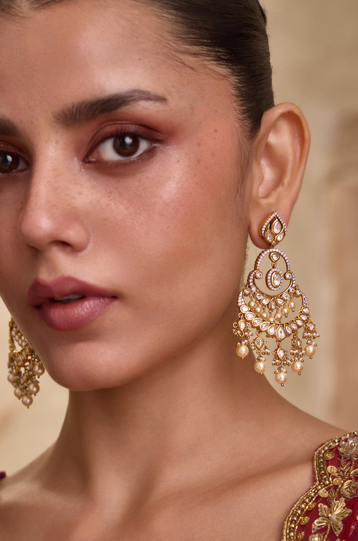 Amrita Polki Chandbali Earrings