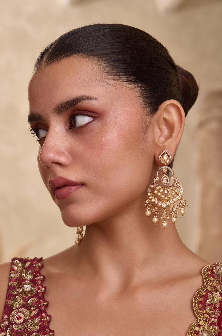 Amrita Polki Chandbali Earrings