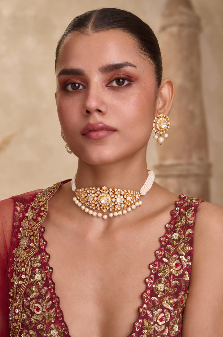 Mayurakshi Polki Silver Necklace Set