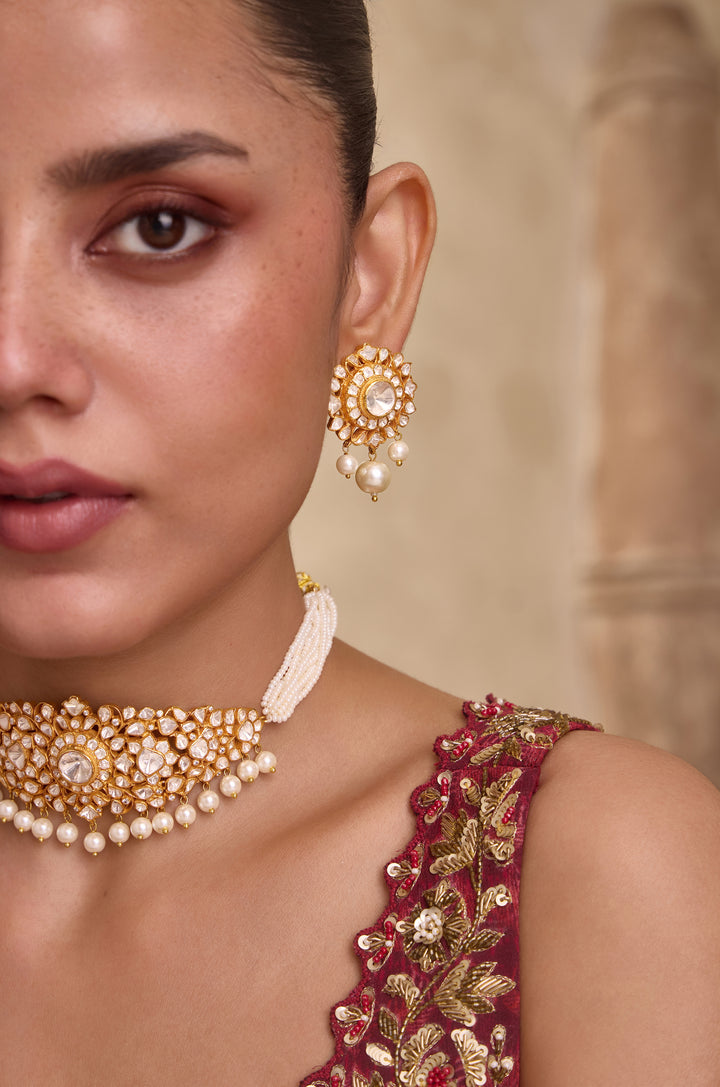 Mayurakshi Polki Silver Necklace Set