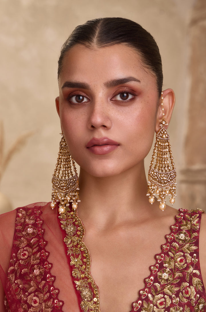 Meera Polki Chandbali Earrings