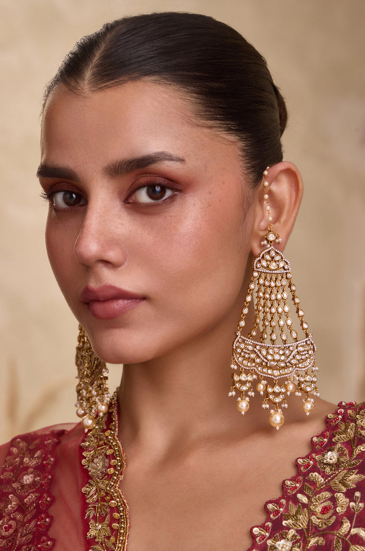 Meera Polki Chandbali Earrings