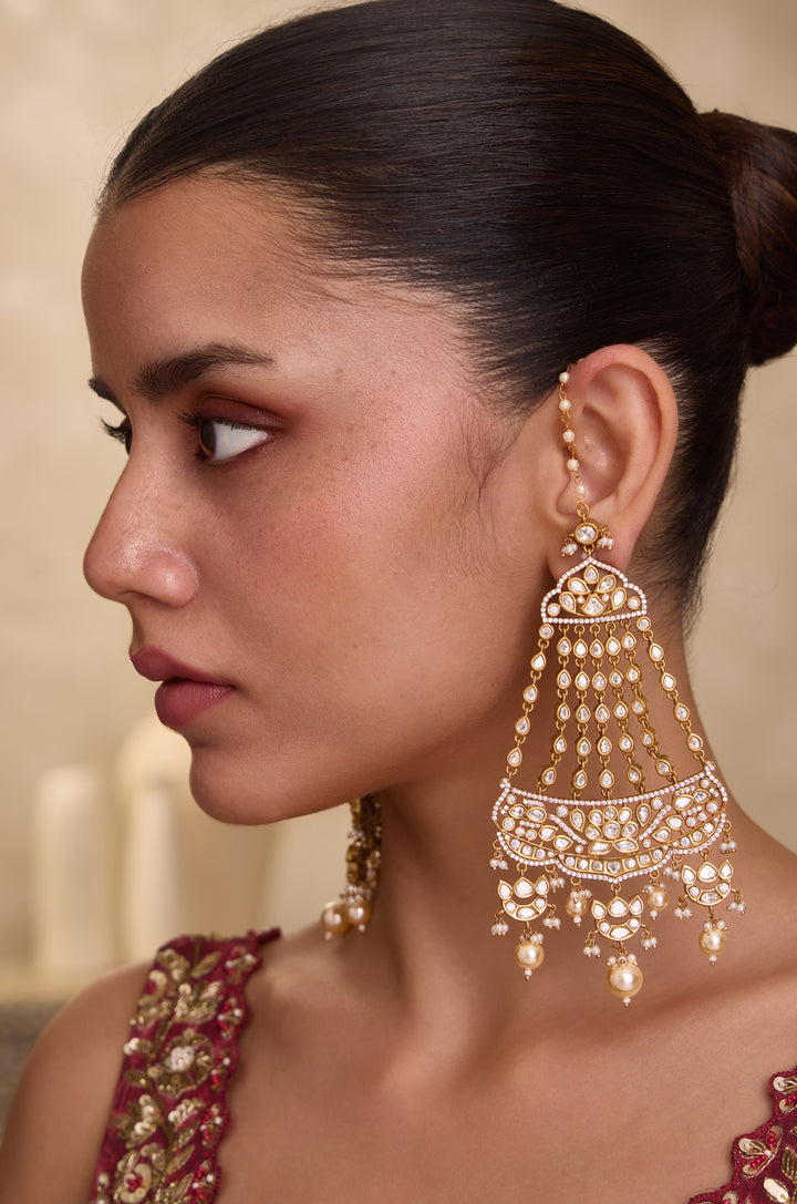 Meera Polki Chandbali Earrings