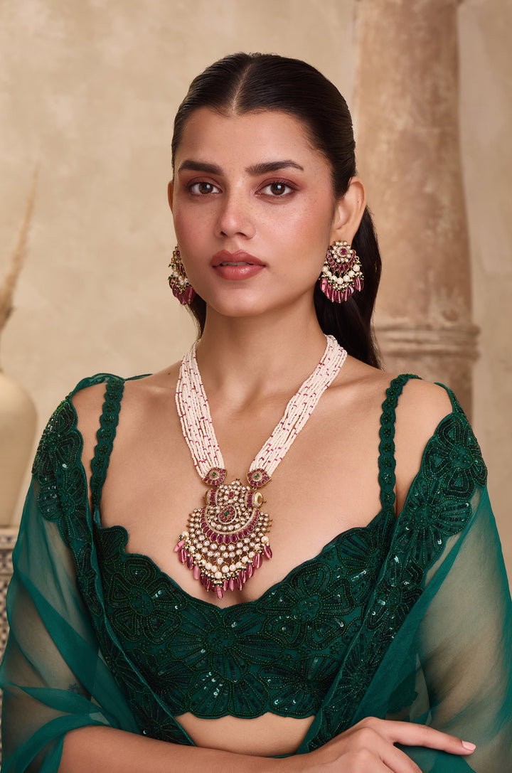Ayesha Polki Beaded Necklace Set