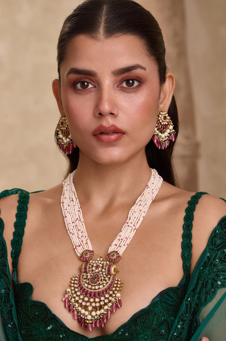 Ayesha Polki Beaded Necklace Set