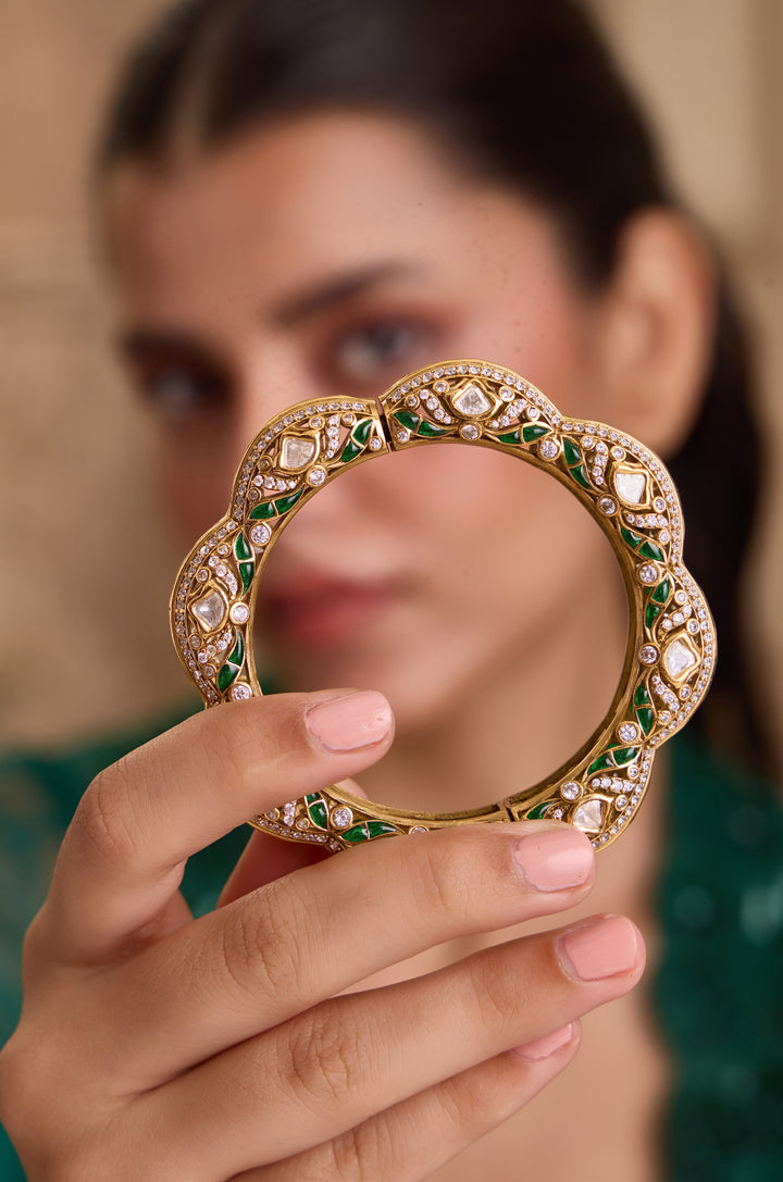 Raya Green Polki Bangle