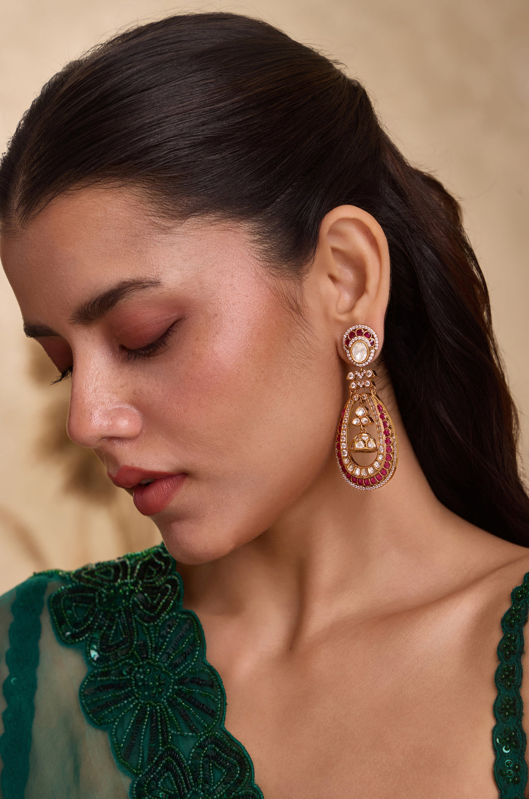 Prachi Polki Jhumki Earrings
