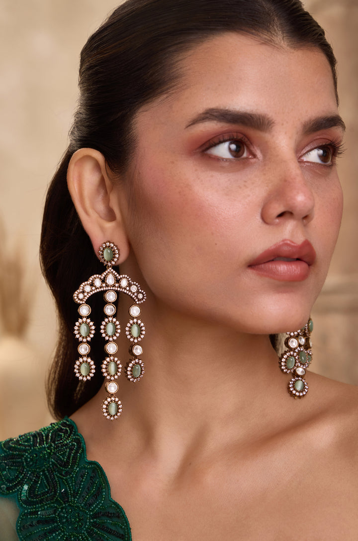 Prish Mint Polki Earrings