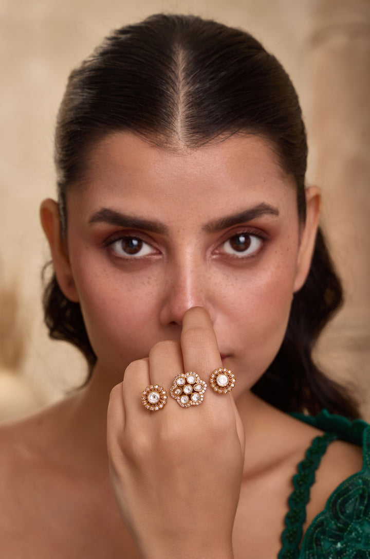 Gul Polki Statement Ring