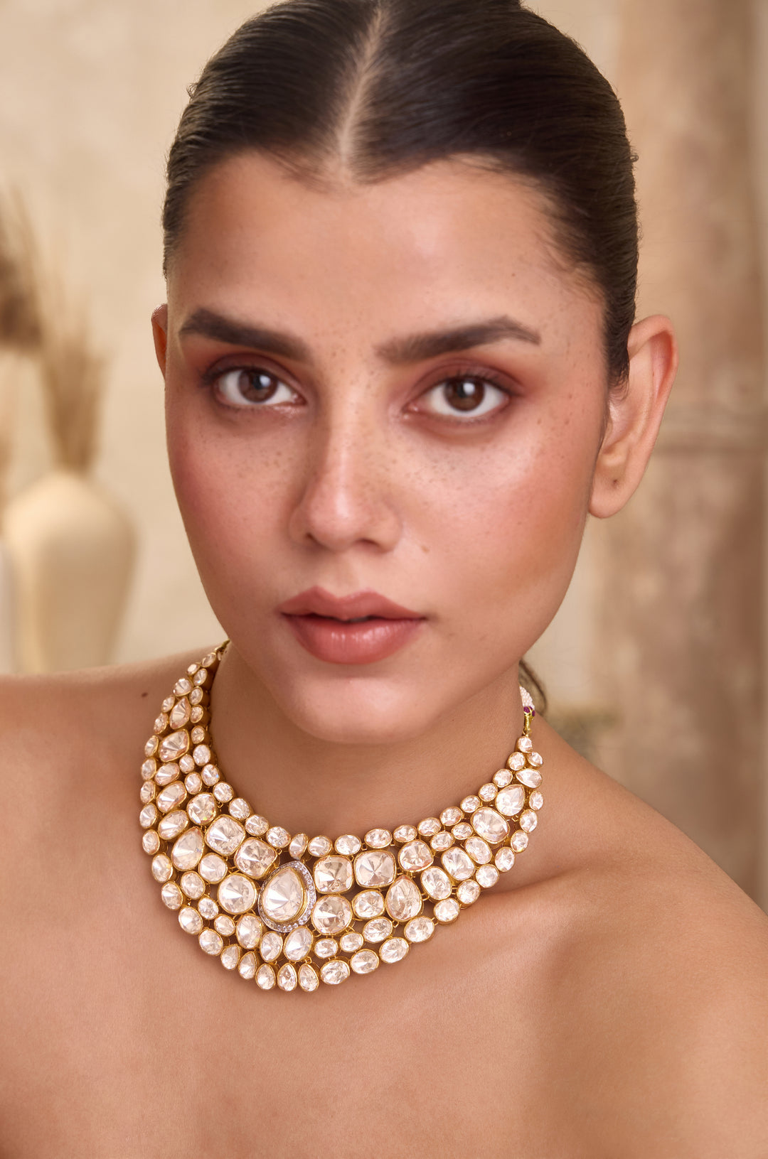 Pragya Polki Silver Necklace