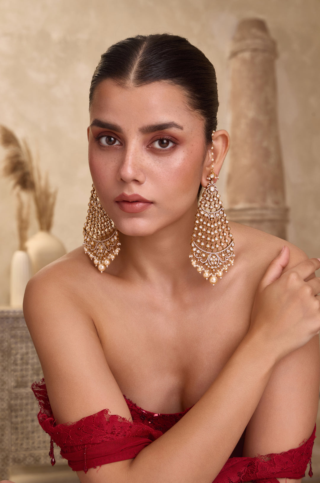 Tarini Polki Statement Earrings