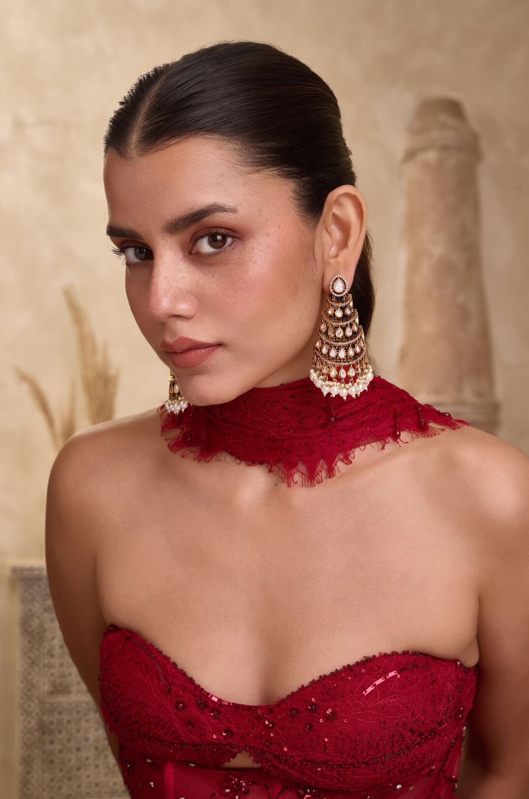 Aabroo Jhoomar Polki Earrings